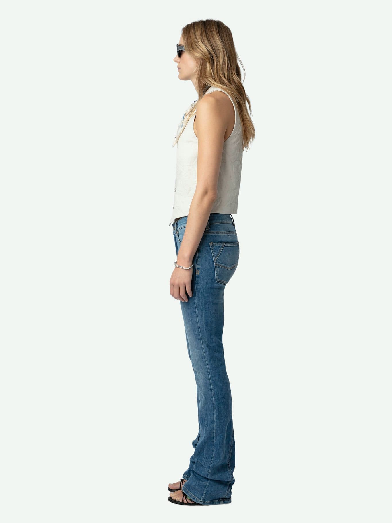 Emilie Crinkled Leather Vest