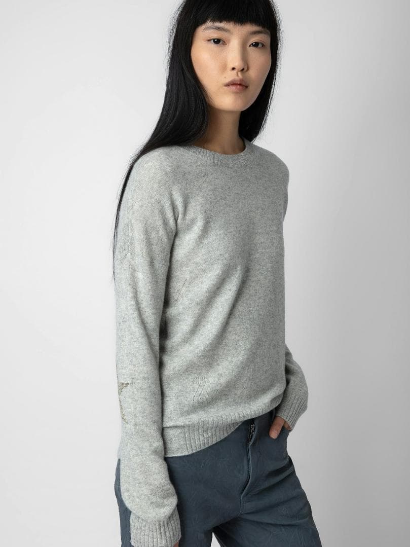 Cici Patch Cashmere Sweater