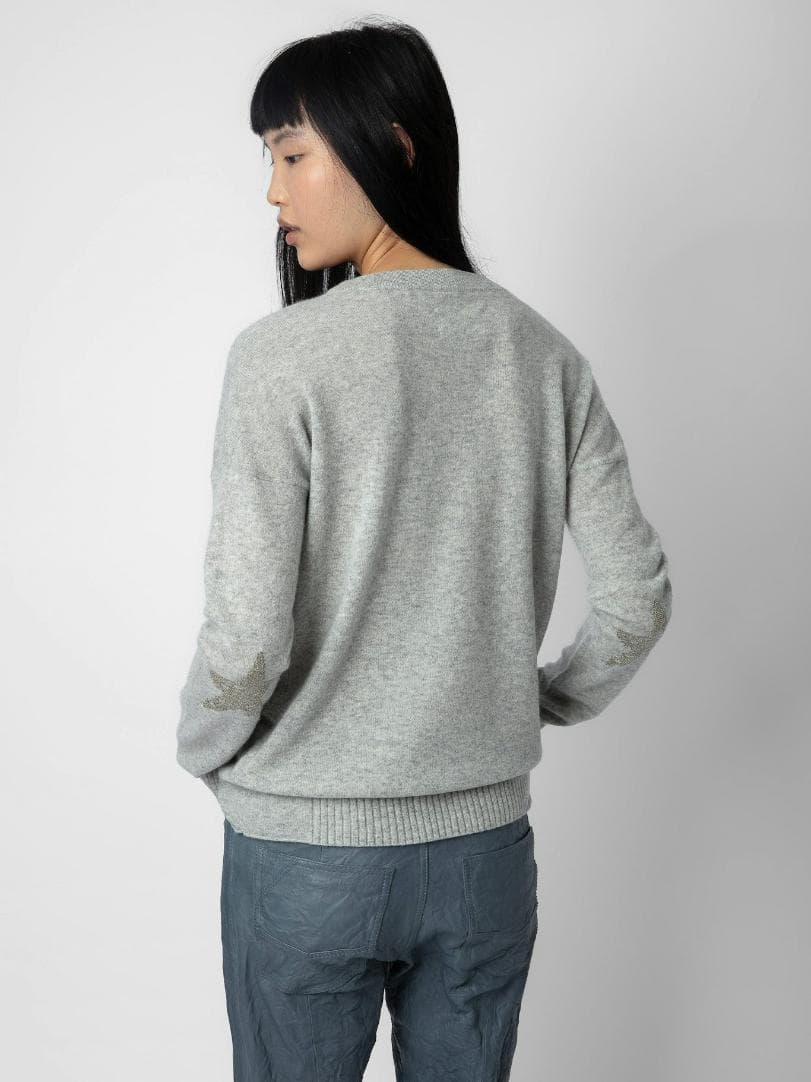 Cici Patch Cashmere Sweater