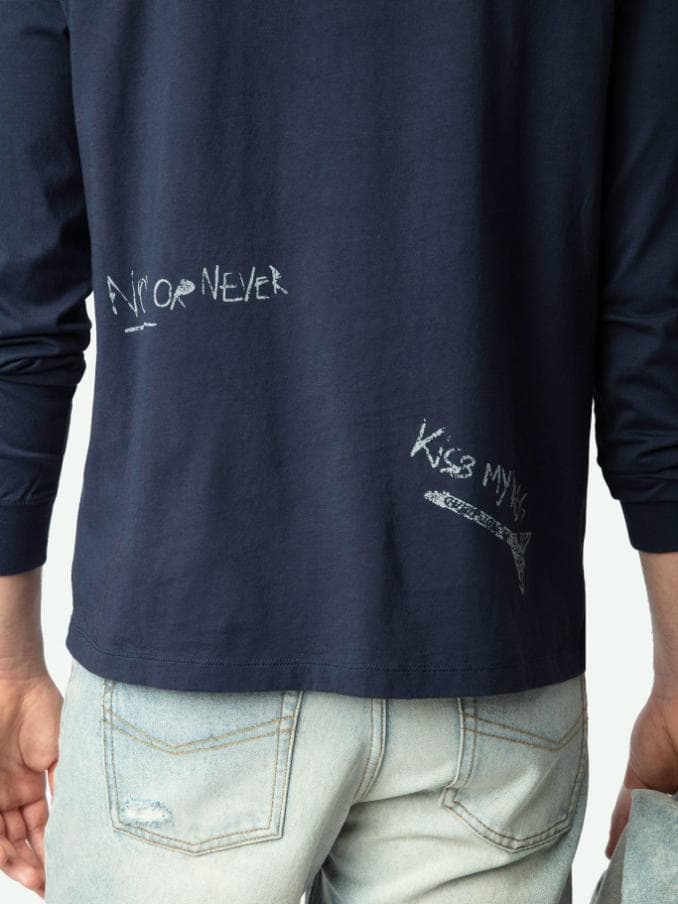  [NAME] t-shirt blue men | Zadig&Voltaire Lebanon