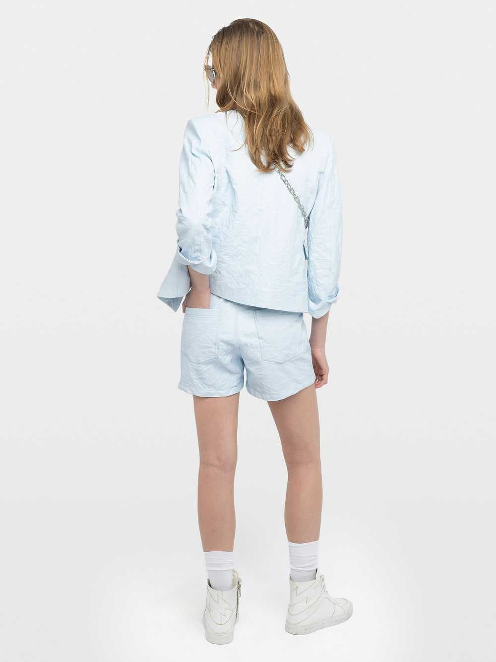 Pax Crinkled Leather Shorts