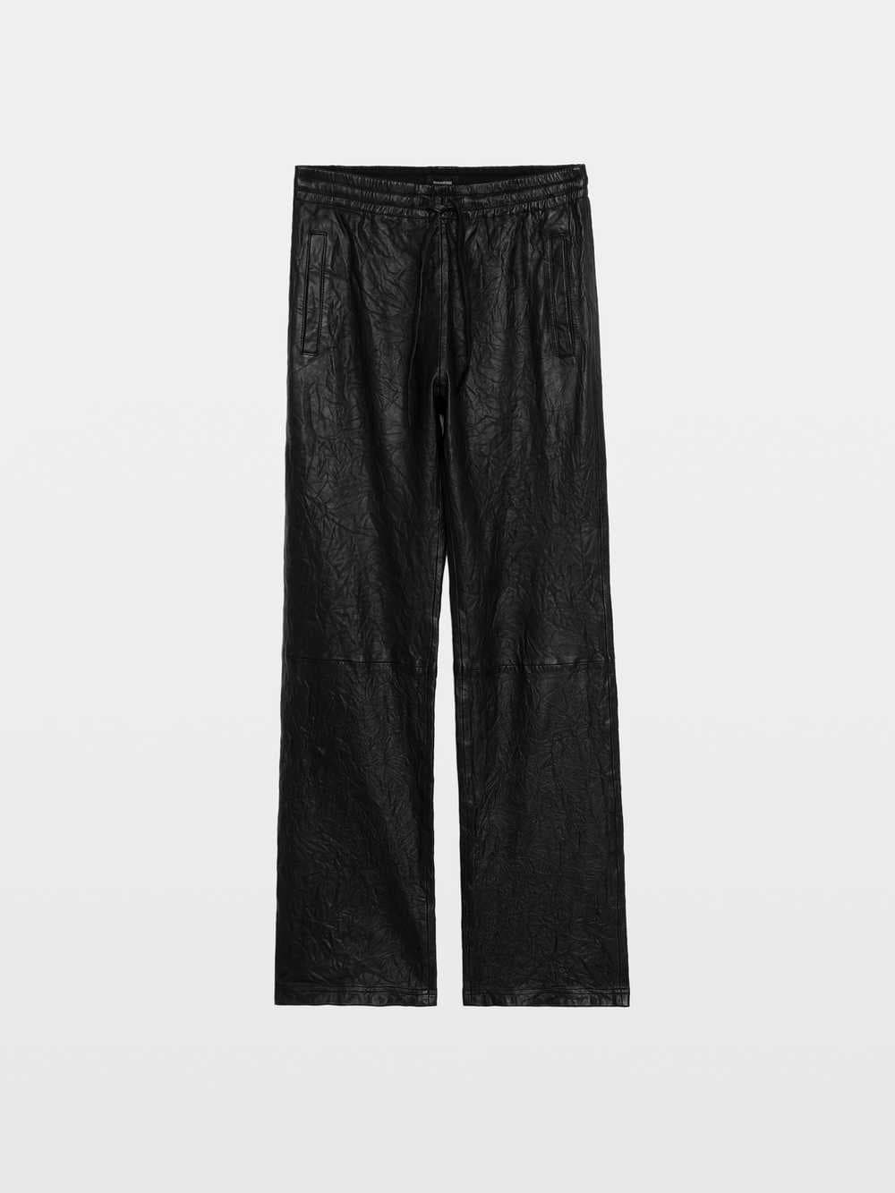 Pocha Crinkled Leather Trousers