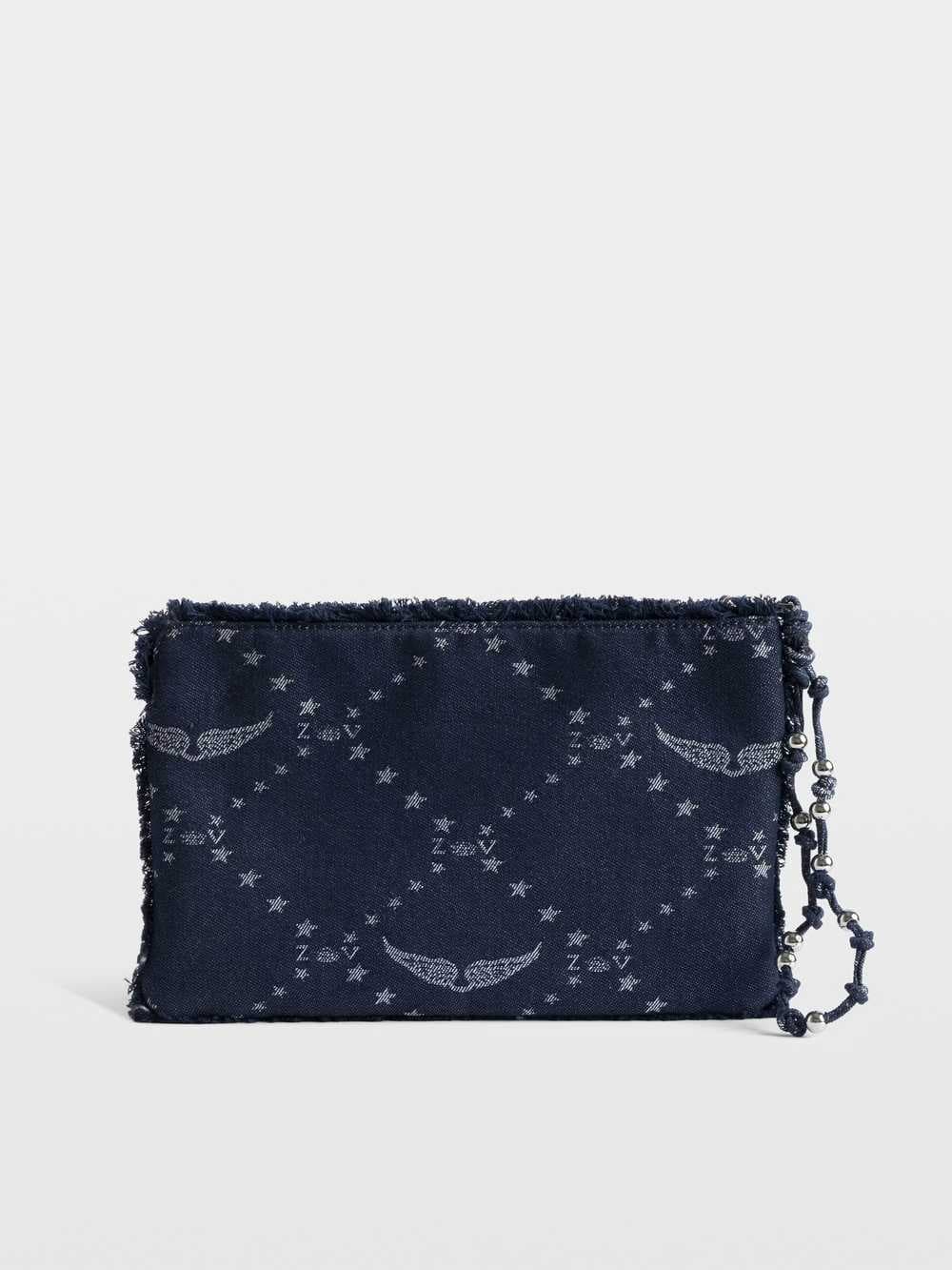 Angel Denim Monogram Clutch