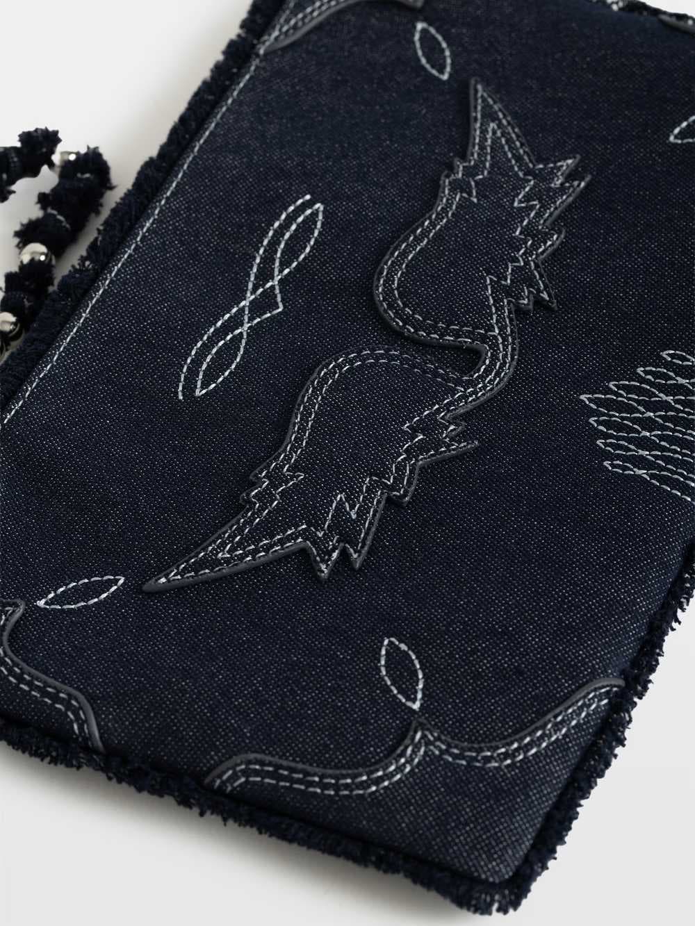 Angel Denim Western Clutch