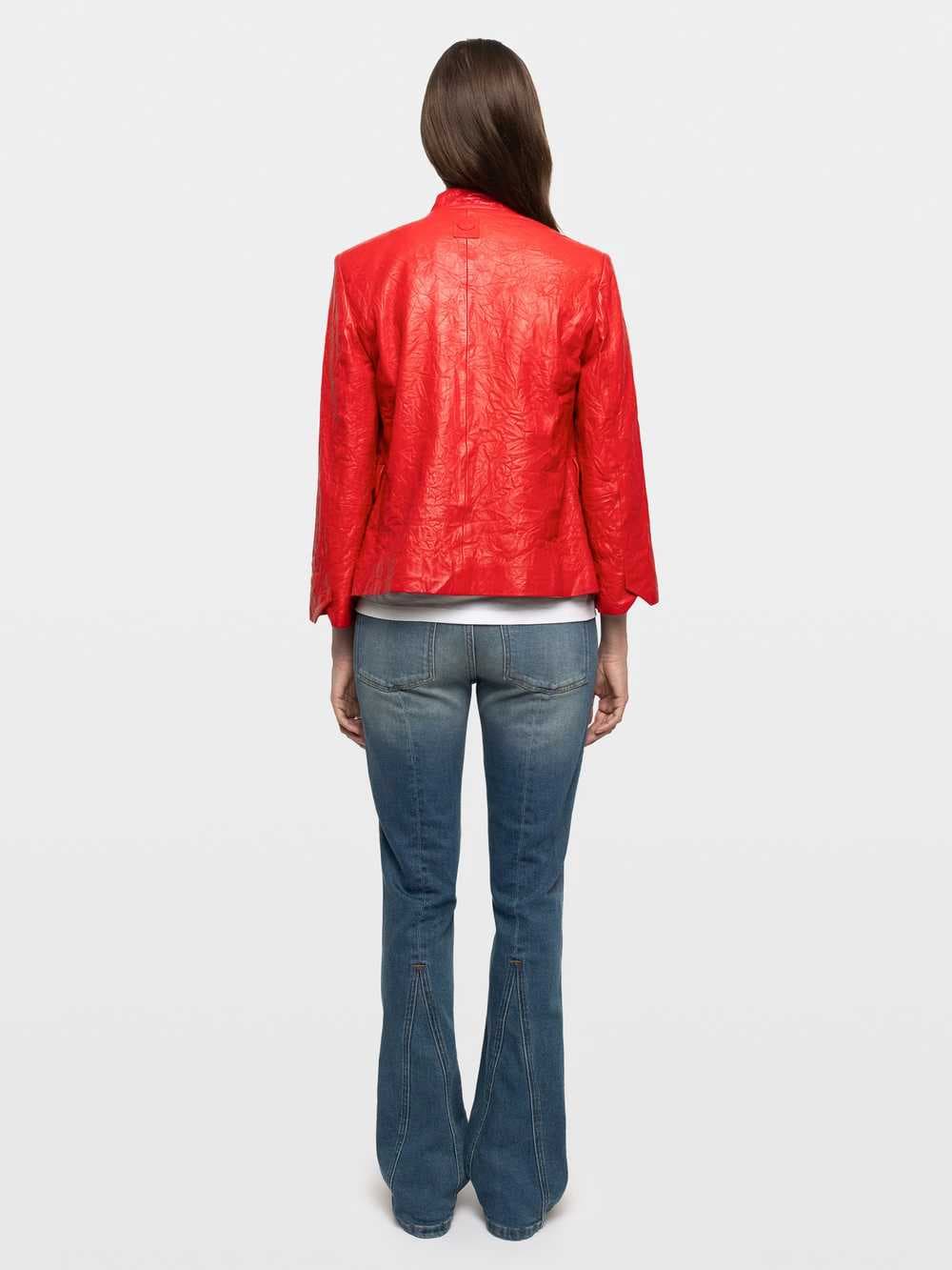 Veryn Creased Leather Blazer