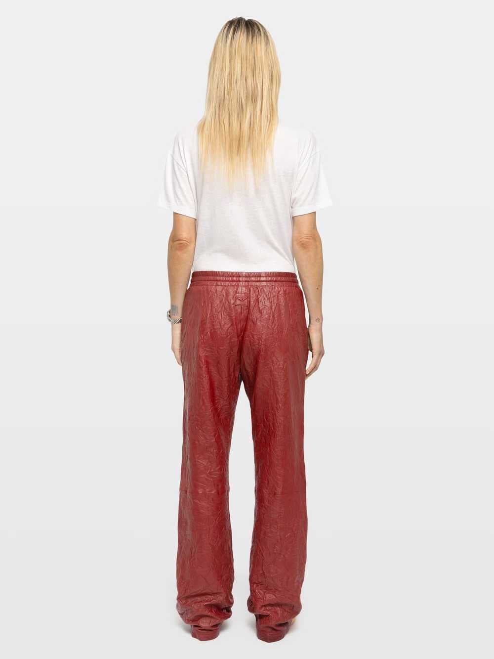 Pocha Crinkled Leather Trousers