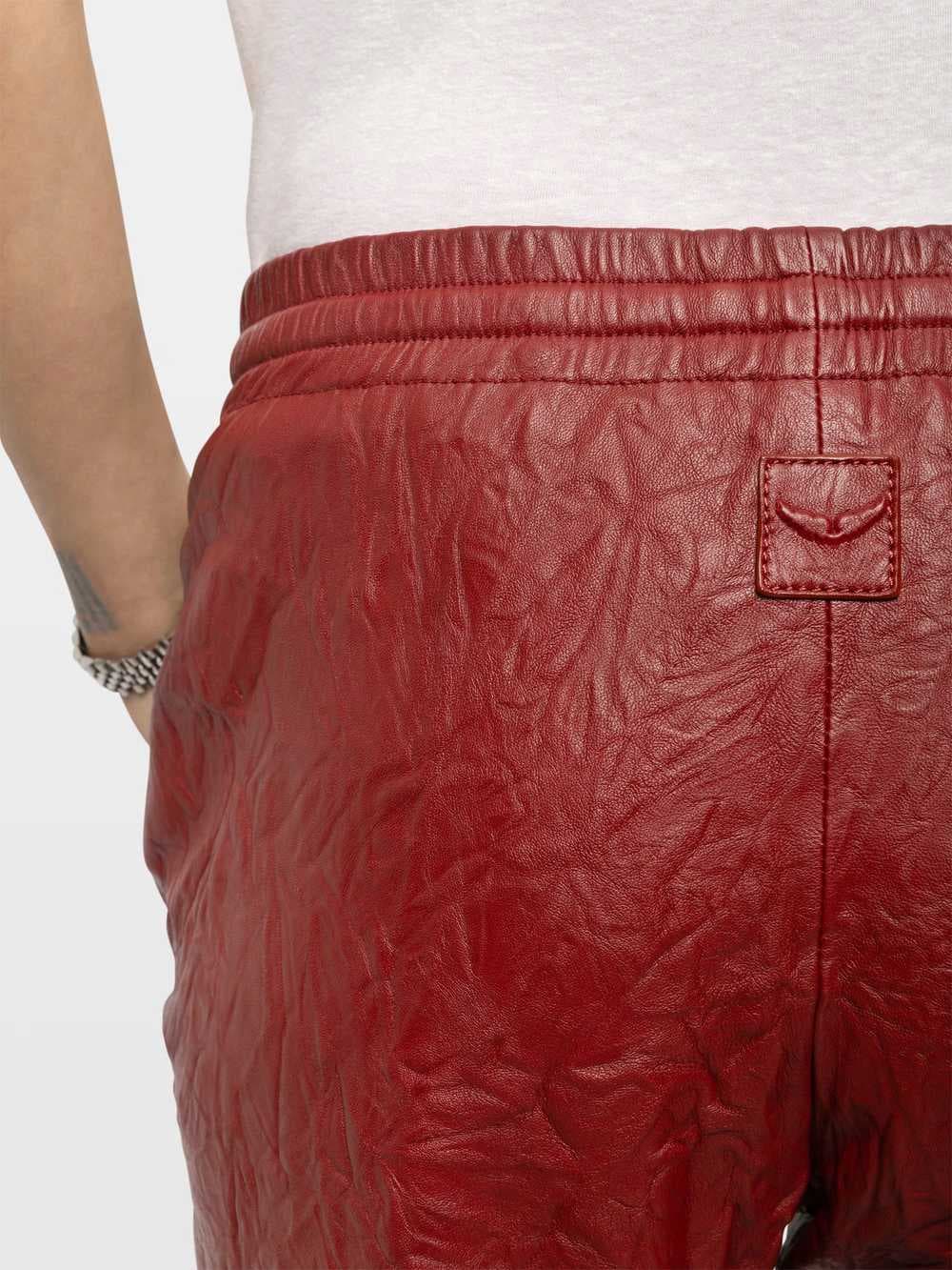 Pocha Crinkled Leather Trousers