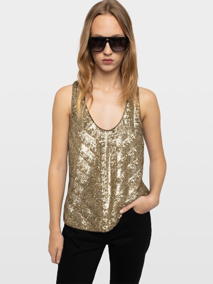 Tarys Sequins Top