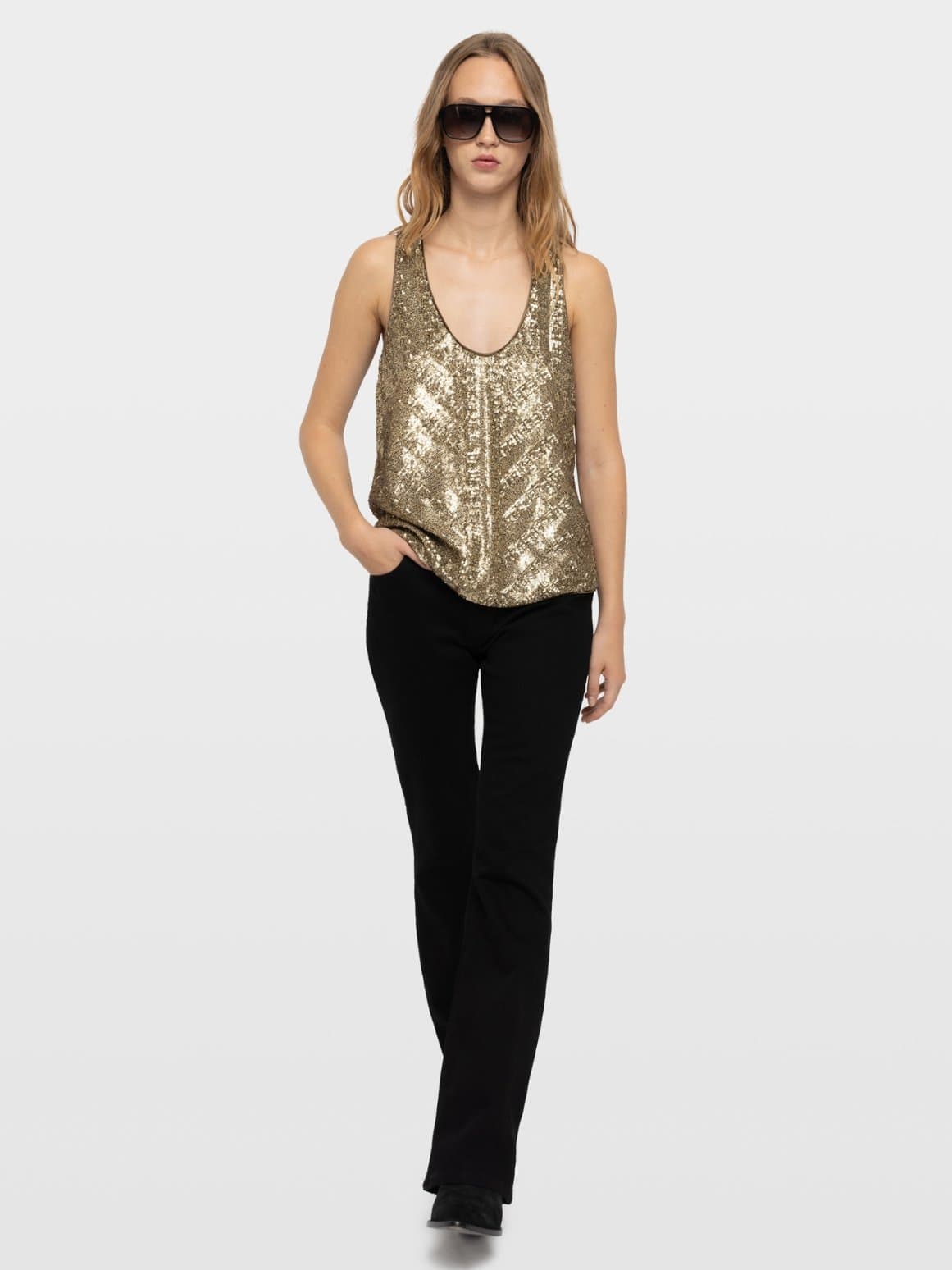 Tarys Sequins Top