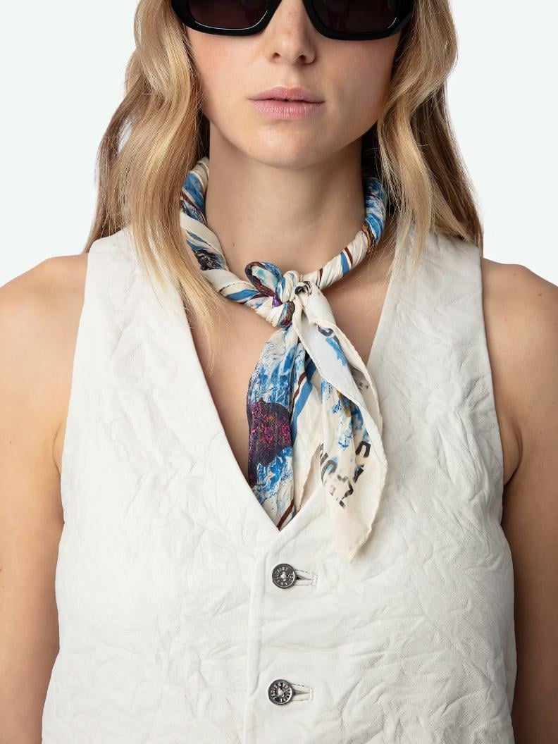 Emilie Crinkled Leather Vest