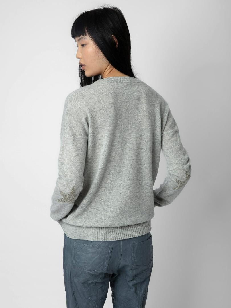 Cici Patch Cashmere Sweater