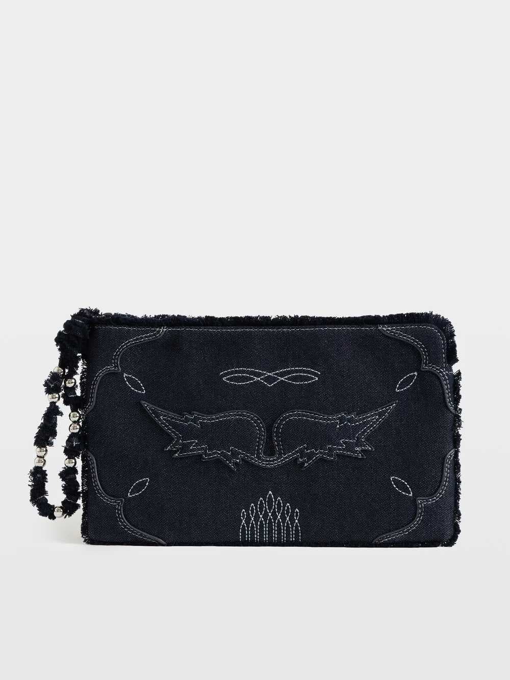 Angel Denim Western Clutch